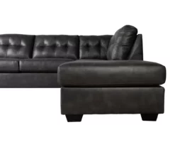 Signature Design By Ashley Battstone Steel Faux Leather Sectional -DHP SHOP combo920007 4