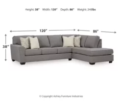 Broyhill Reydell Charcoal Sectional -DHP SHOP combo980196 3